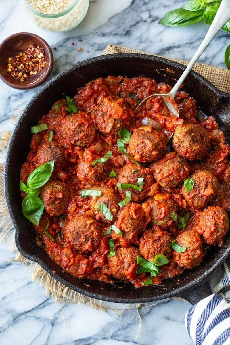 Lentil “Meatballs” With Marinara