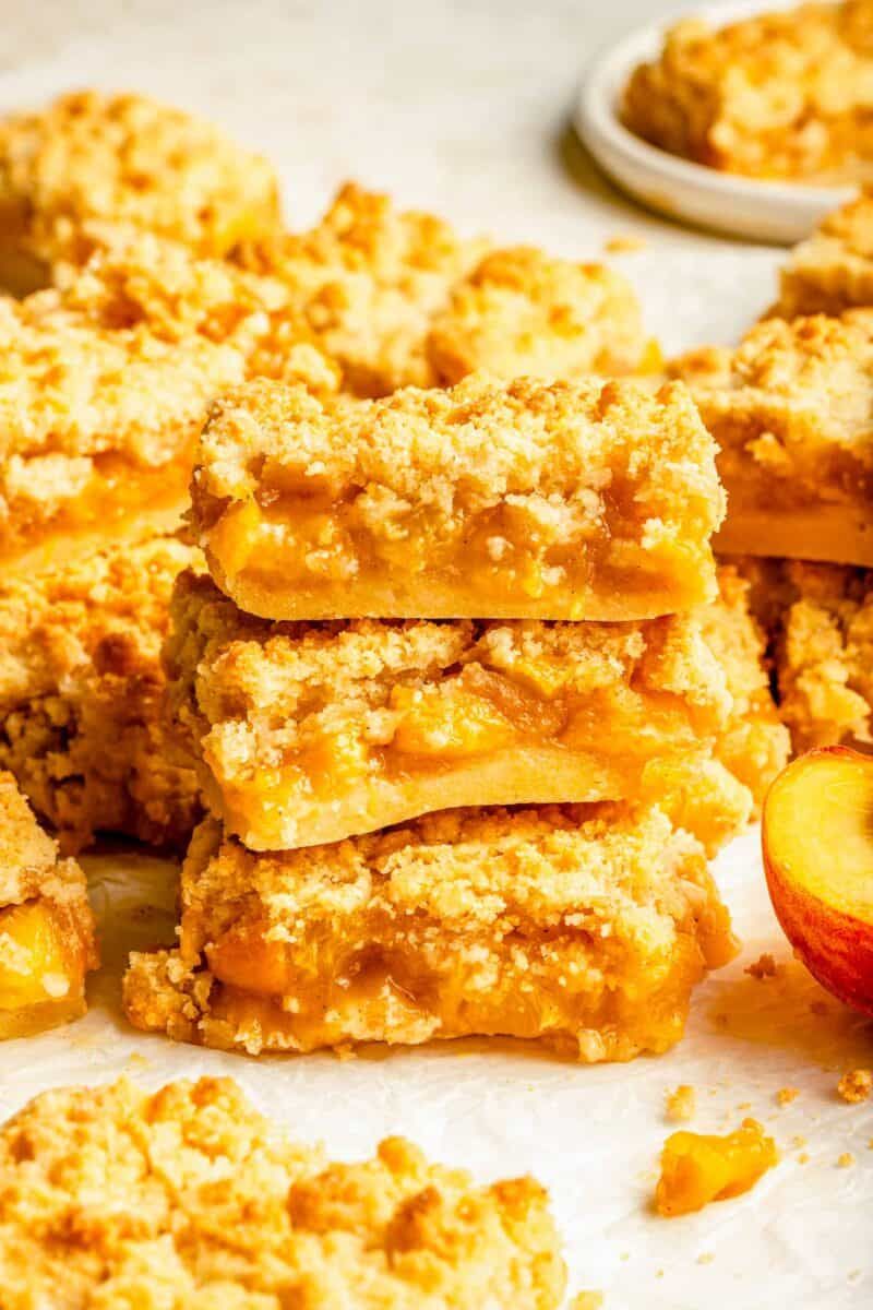 Roasted Peach and Thyme Cobbler Squares