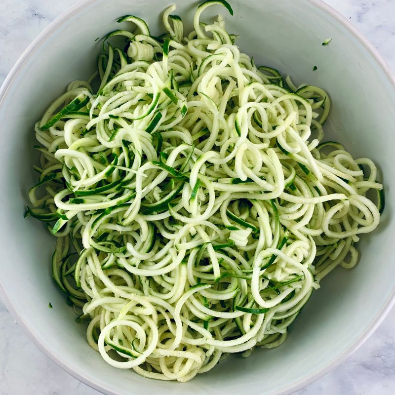 Spiralized zucchini noodles