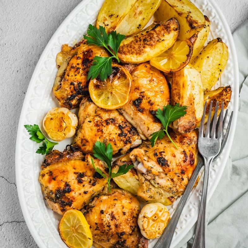 Day 29 - Lemon Herb Roasted Chicken with Potatoes