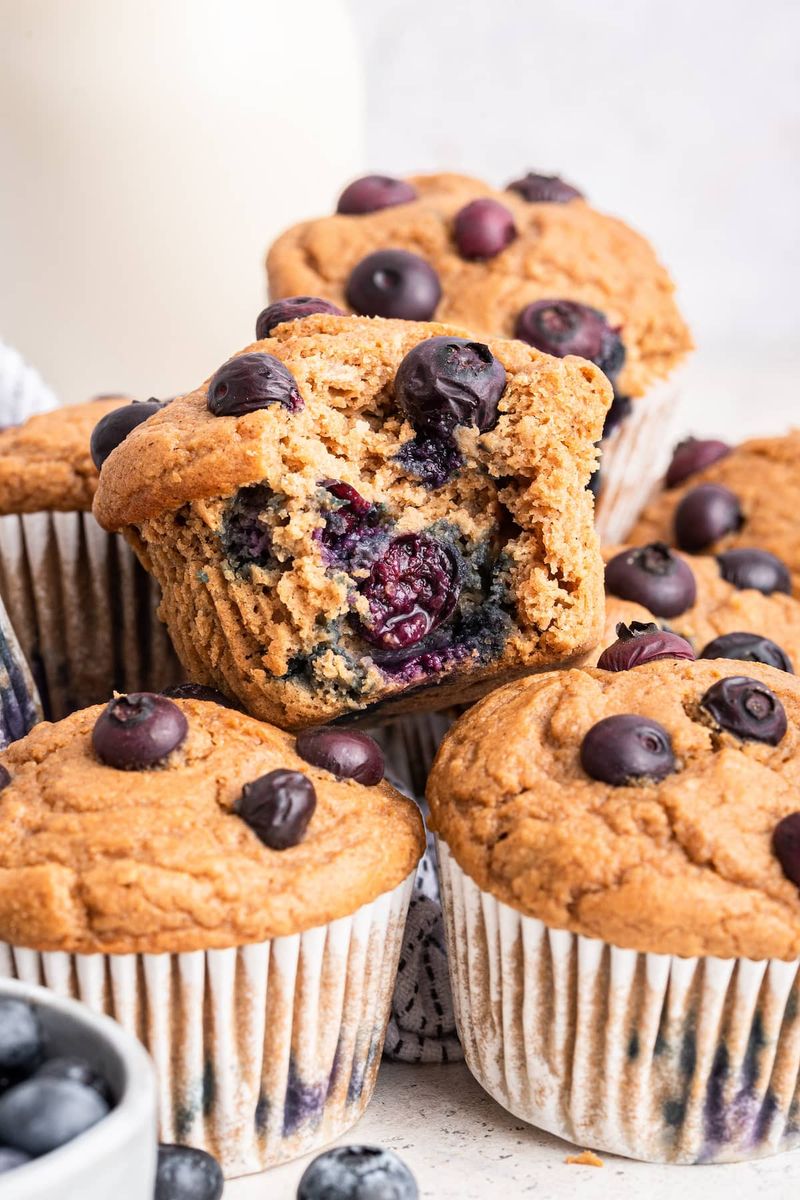 Blueberry Coconut Protein Muffins