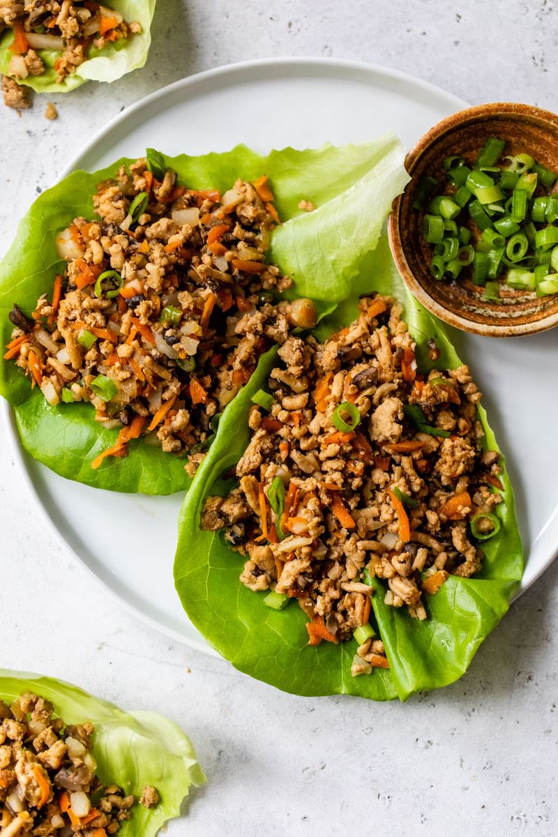 Sesame Ginger Chicken Lettuce Cups