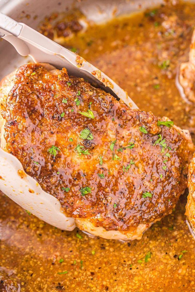 Honey Mustard Glazed Pork Chops