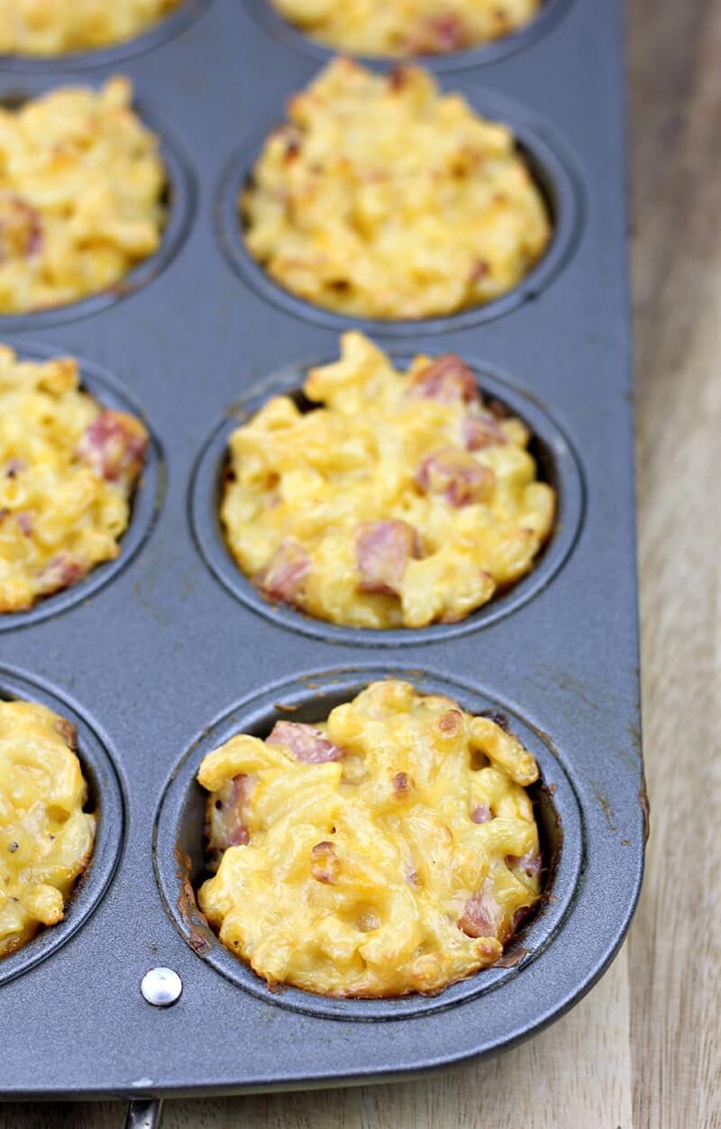 Ham Mac and Cheese Cups