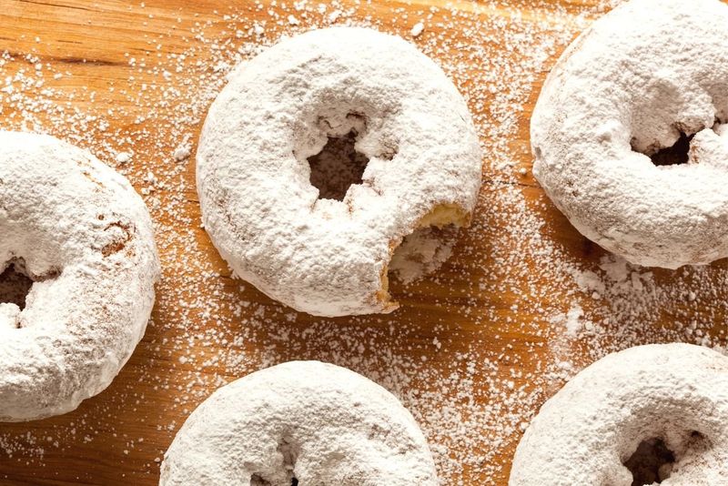 Powdered Sugar Cake Donut