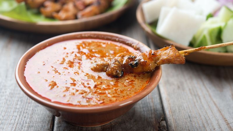 Indonesian-Style Peanut Sauce With Hot Water