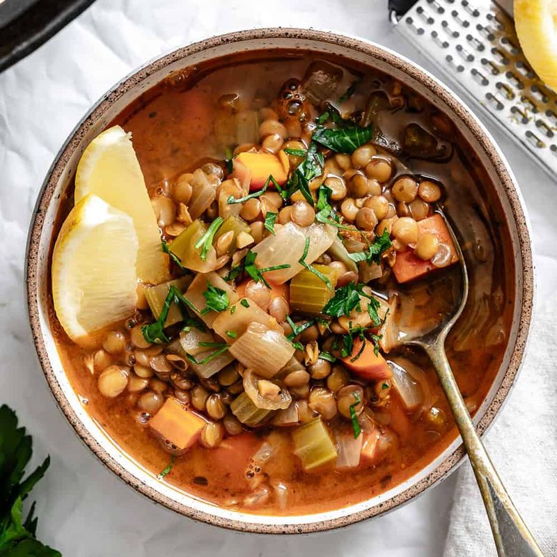 One-Pot Lentil Soup With Lemon and Garlic