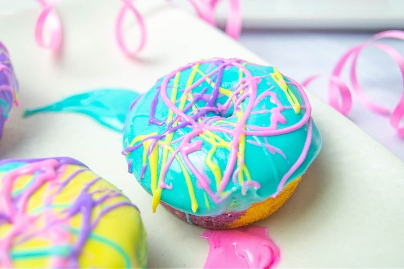 Rainbow Donuts With Glaze