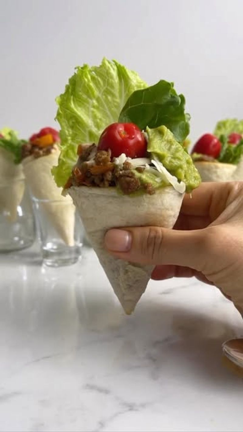 Spicy Tuna Tortilla Cones