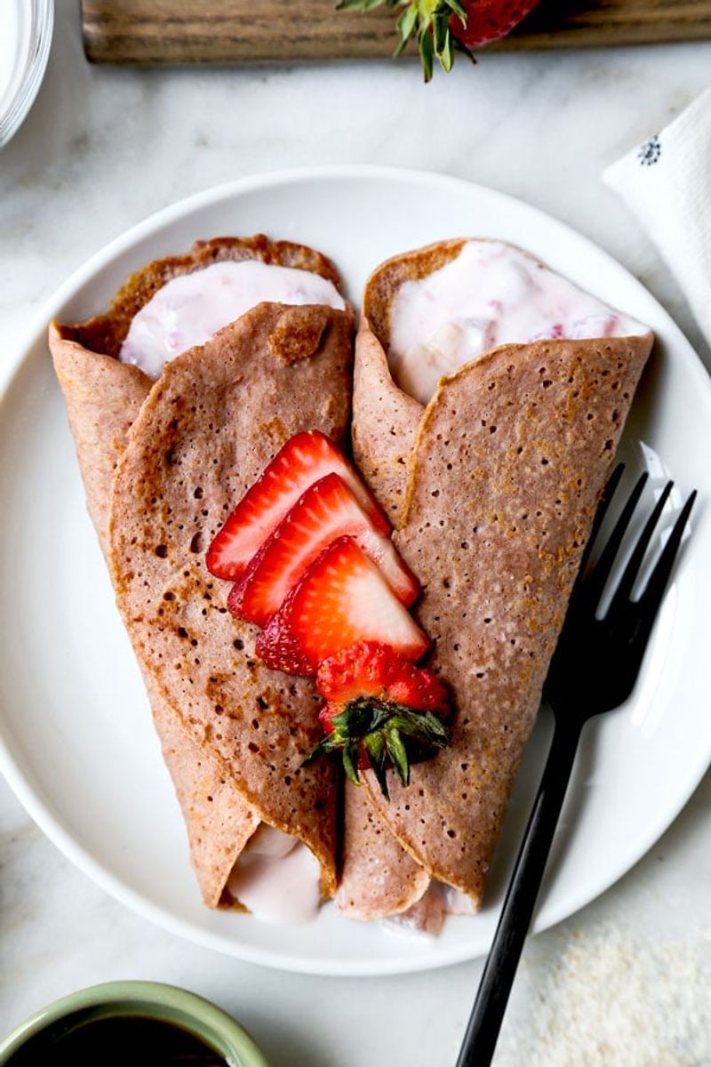 Strawberry Buckwheat Crepes