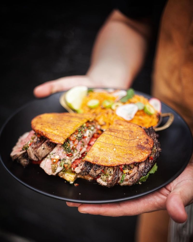 Illinois: Jibarito (Fried Plantain Bread Sandwich)