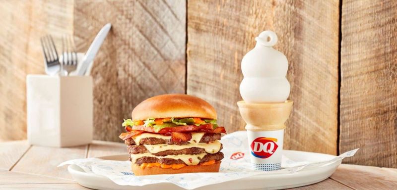 Dairy Queen Triple Flamethrower Signature Stackburger