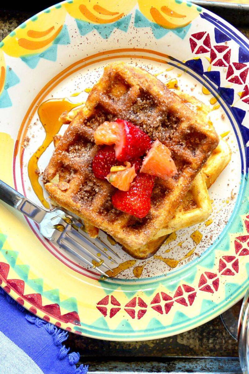 Churro Waffles with Cajeta