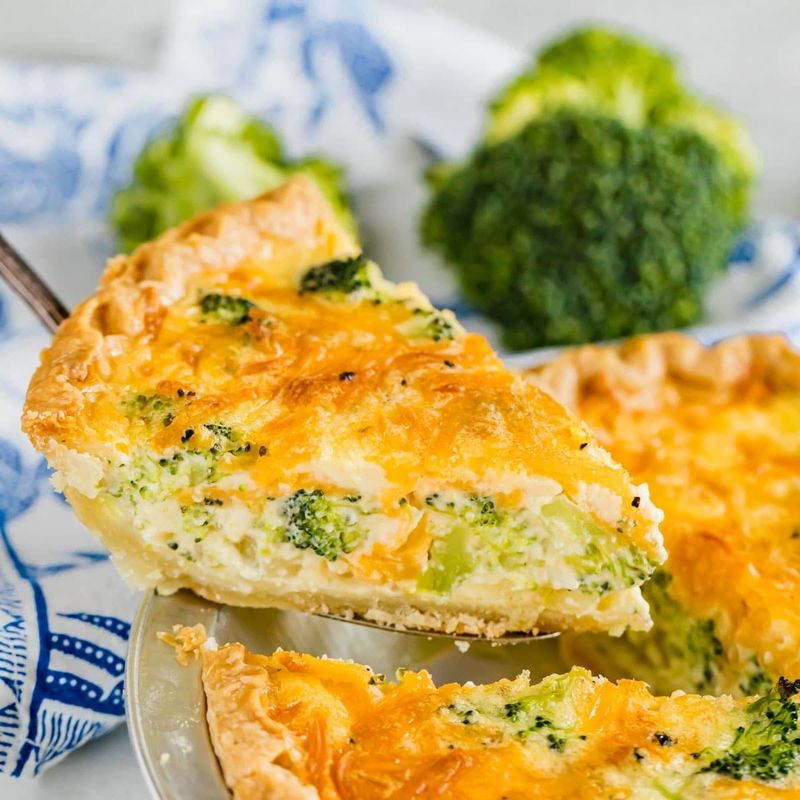 Ham, Broccoli, And Cheese Quiche