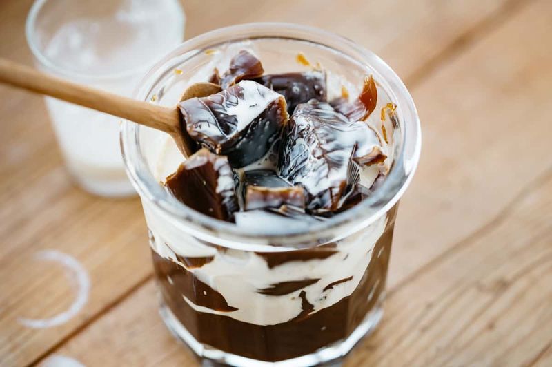 Coffee Jelly with Sweet Cream