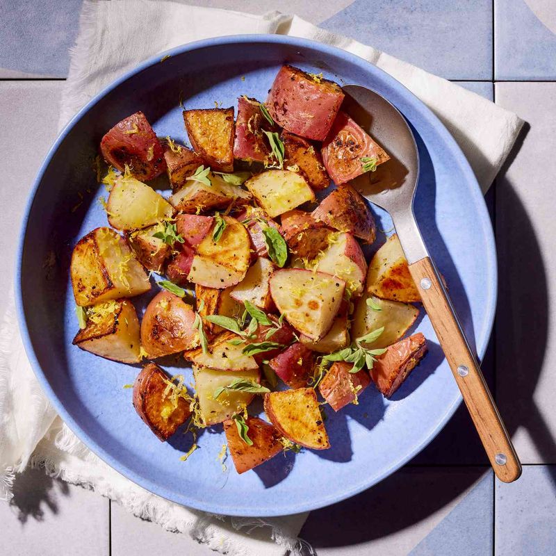 Crispy Potatoes With Lemon-Garlic Finish