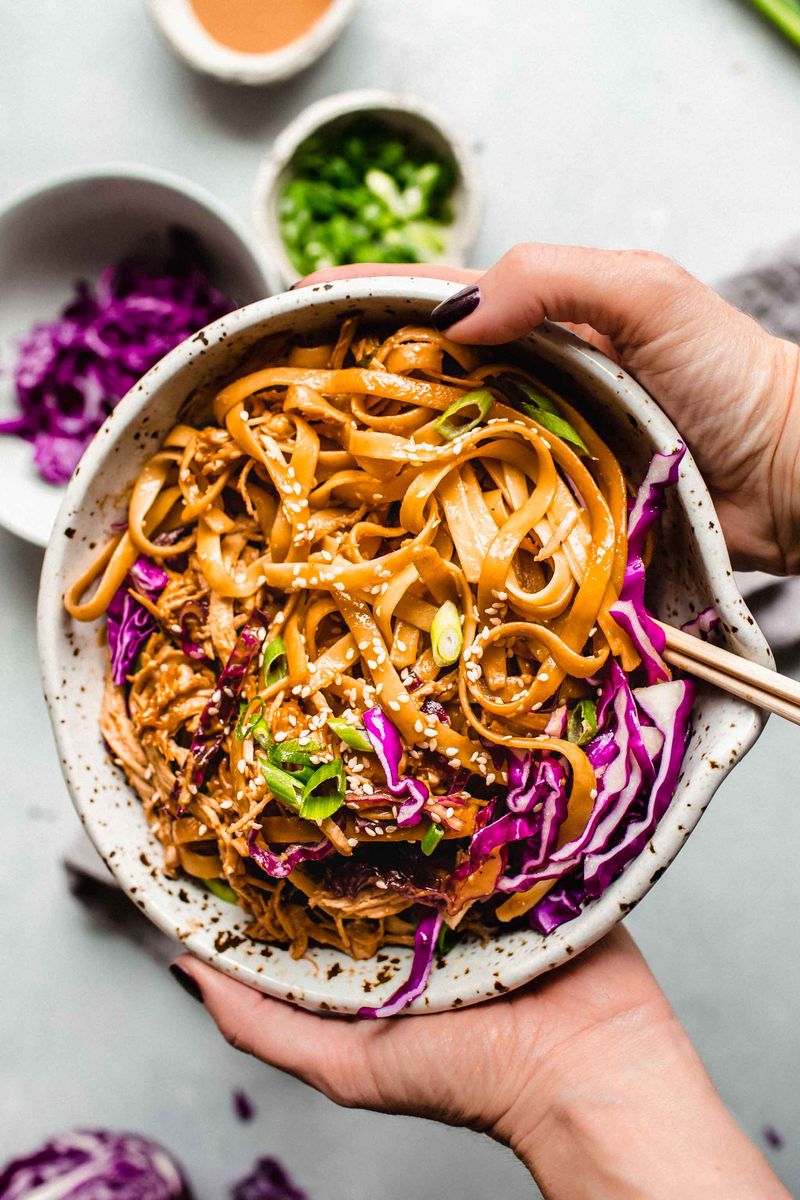 Sesame Peanut Chicken Noodles