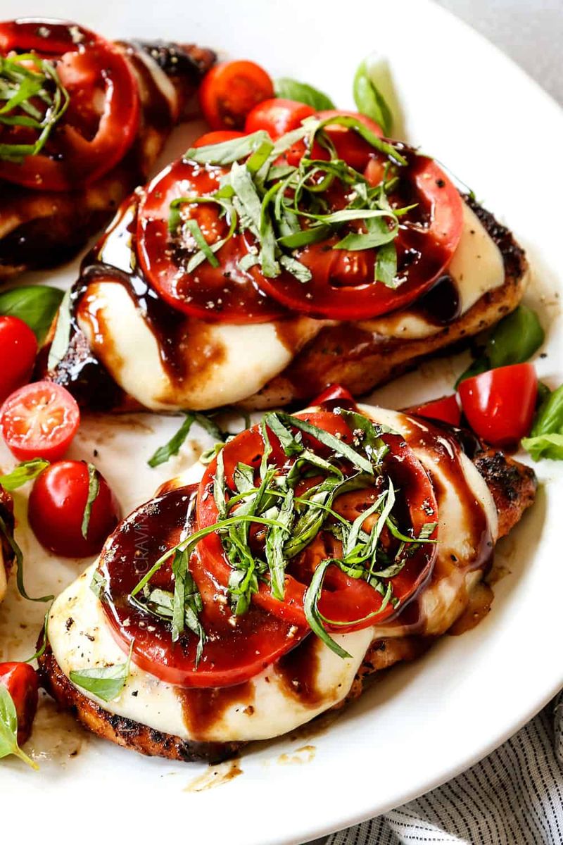 Caprese Chicken with Balsamic Glaze