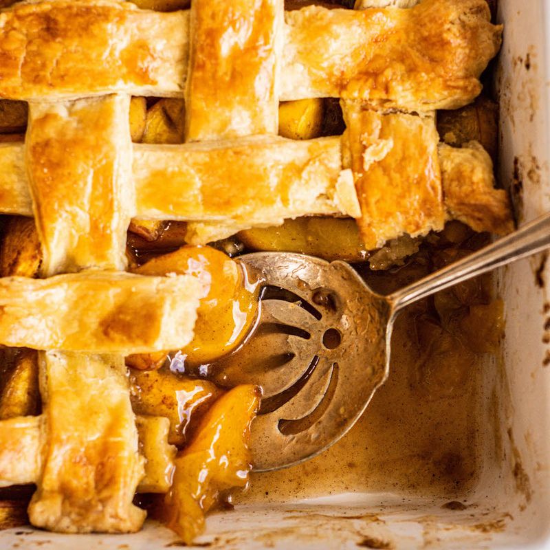 Peach Cobbler With Pie Crust