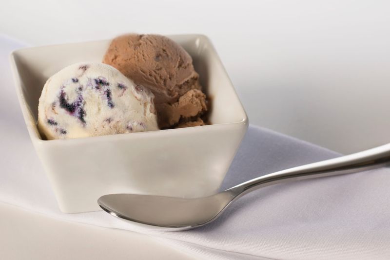 Ice cream that arrives half melted