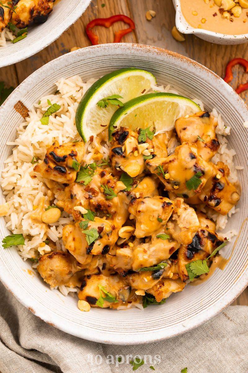 Peanut Lime Skillet Chicken Thighs