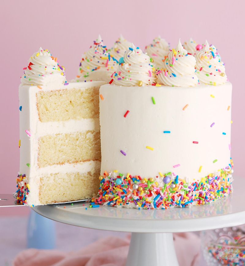 Classic Vanilla Birthday Layer Cake
