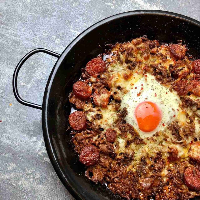 Garlic-Free Sausage and Egg Skillet