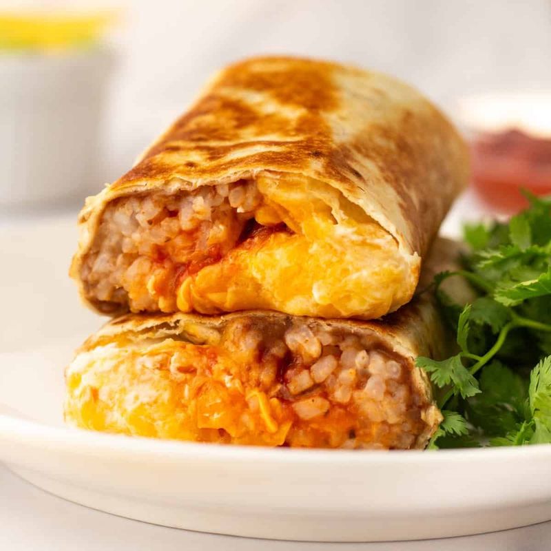 Cheesy Bean & Rice Burrito