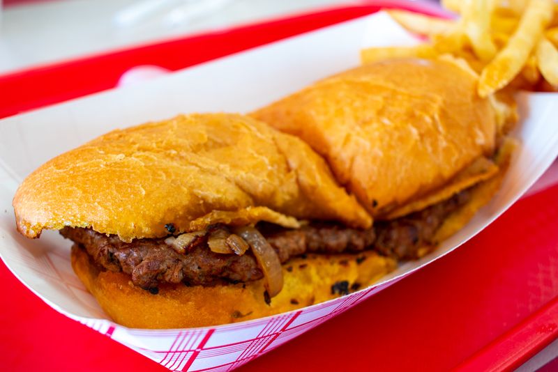 Steak Sandwich on Garlic Bread