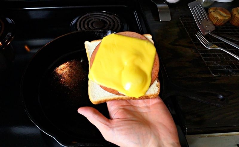 Fried Bologna and Eggs
