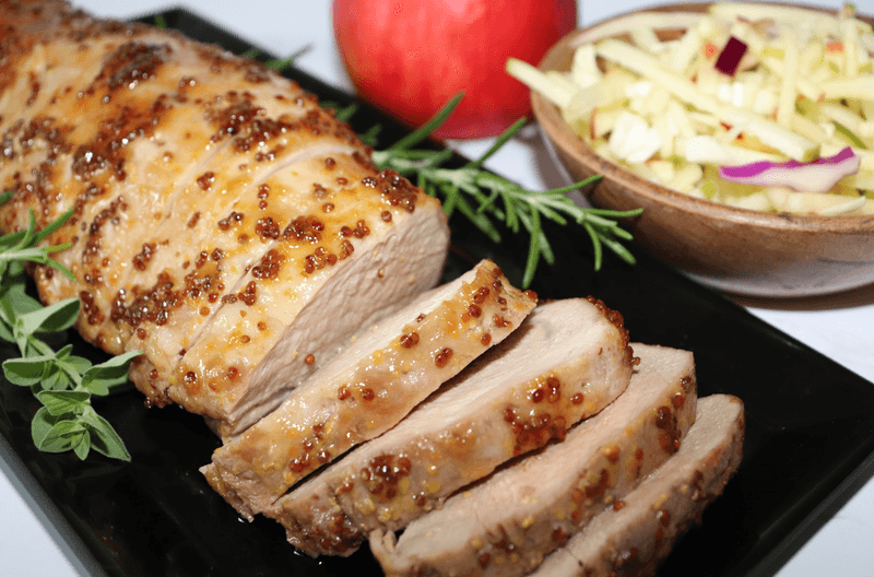 Maple Mustard Glazed Pork Tenderloin