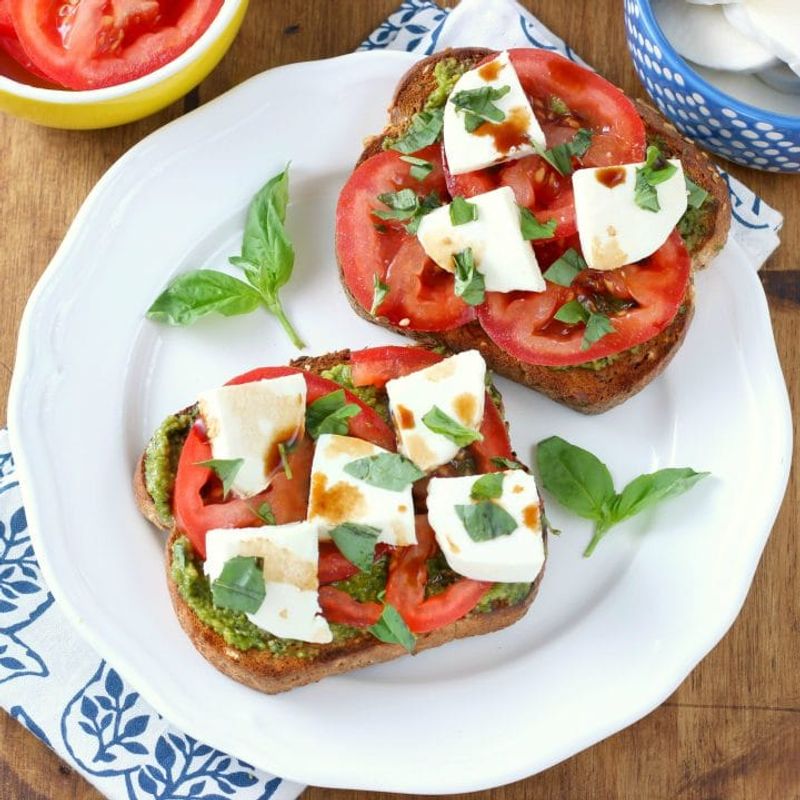 Pesto Caprese Toast