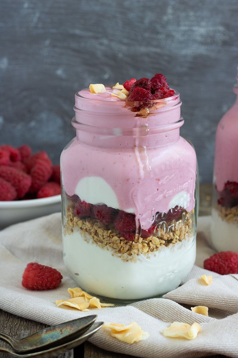 Raspberry Parfait Cups