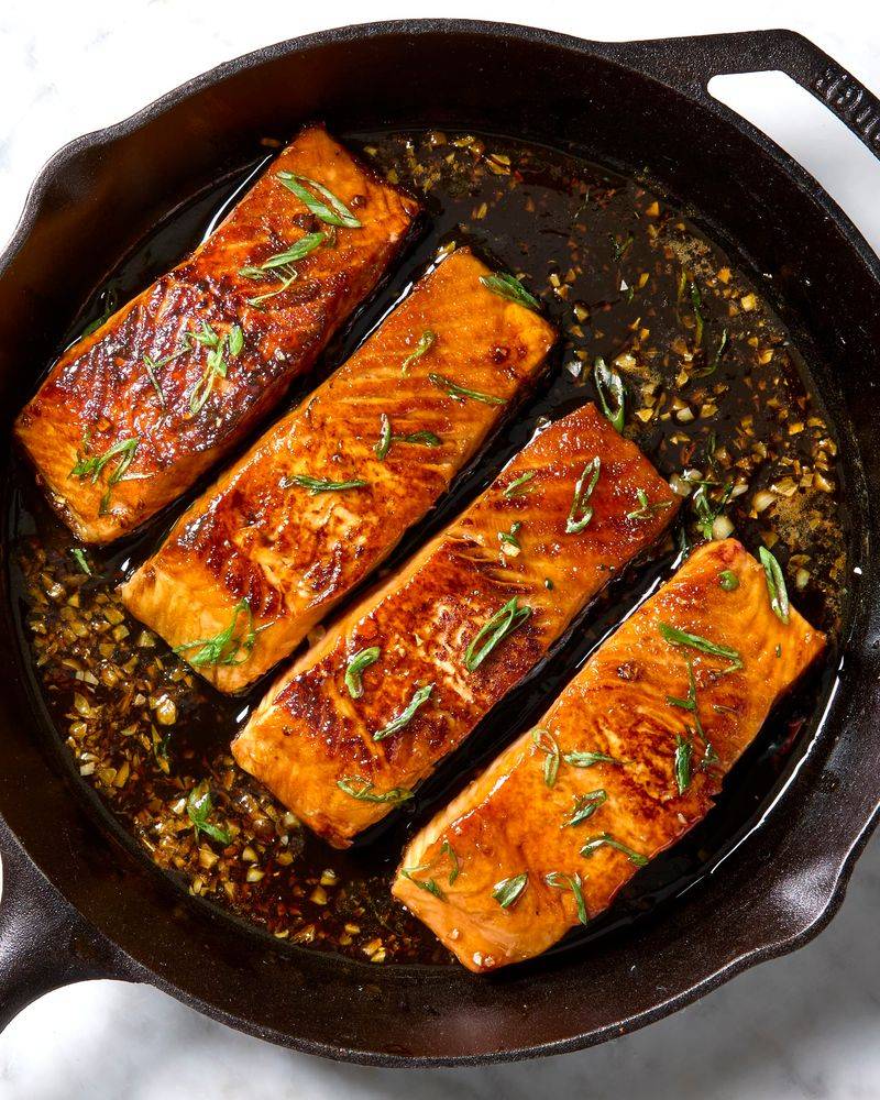 Honey garlic glazed salmon