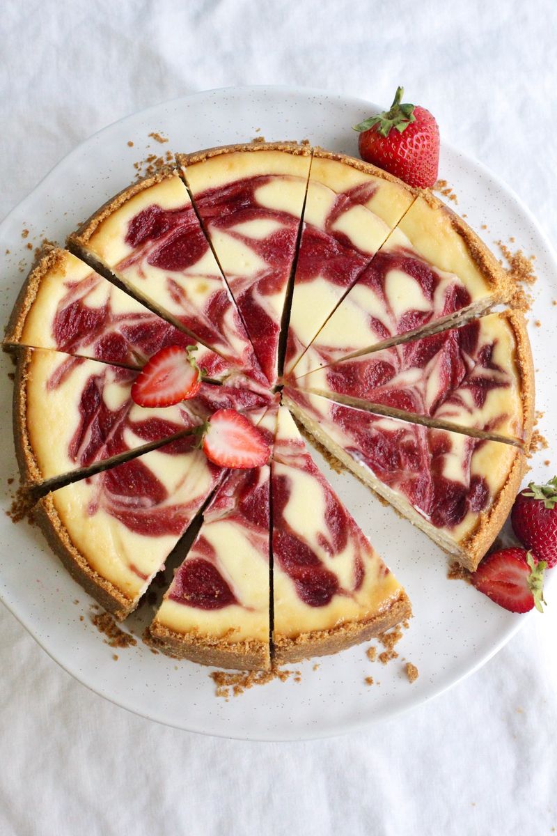 Strawberry Swirl Cheesecake