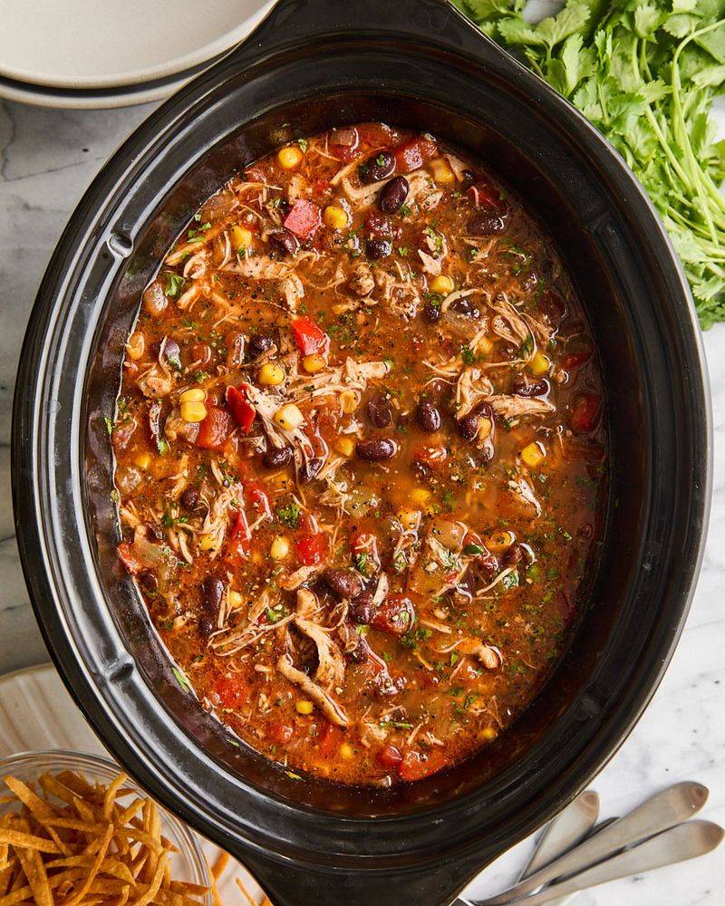 Crockpot Chicken Tortilla Soup