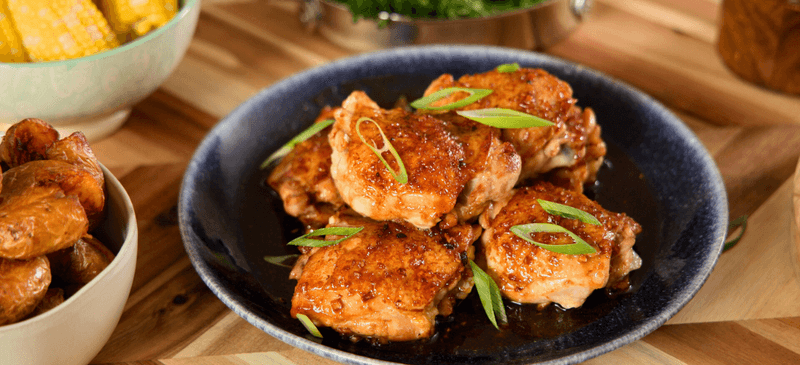 Honey Garlic Glazed Chicken Thighs