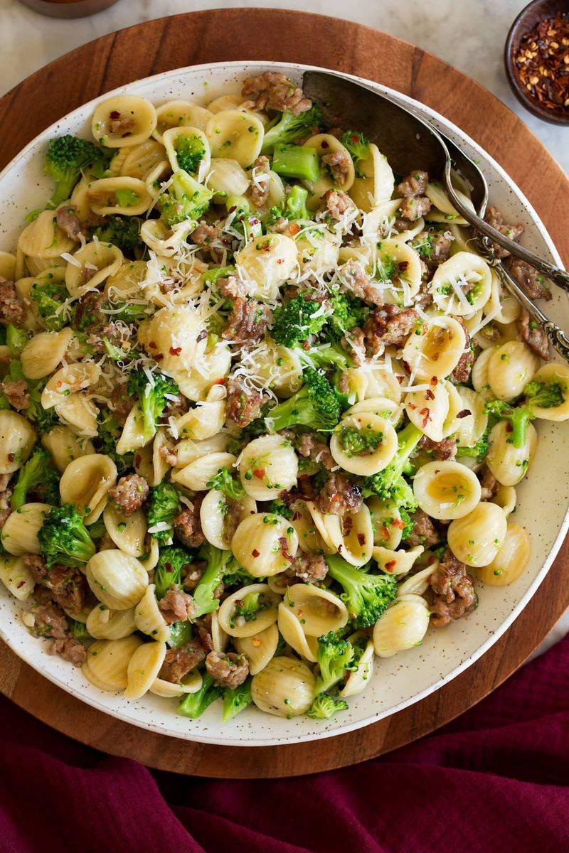 Spicy Sausage Broccoli Orecchiette