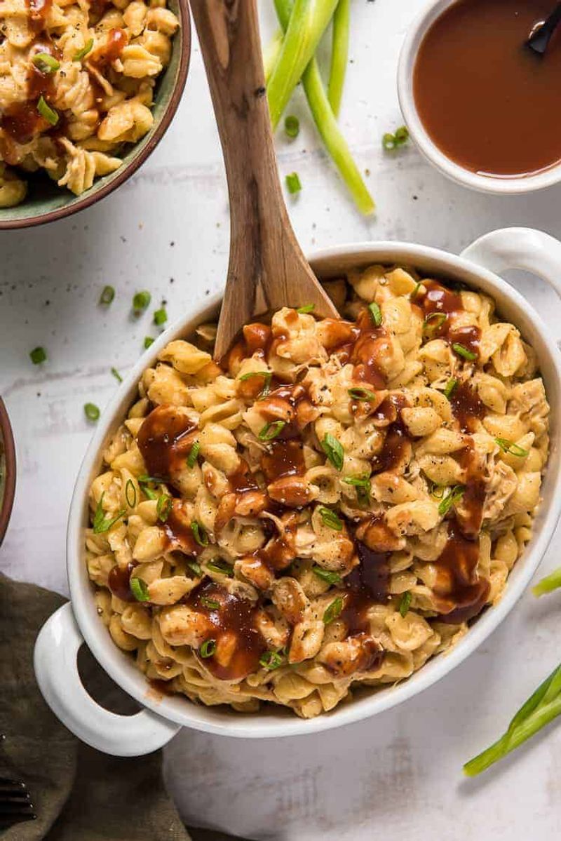 No-Boil BBQ Chicken Pasta Bake