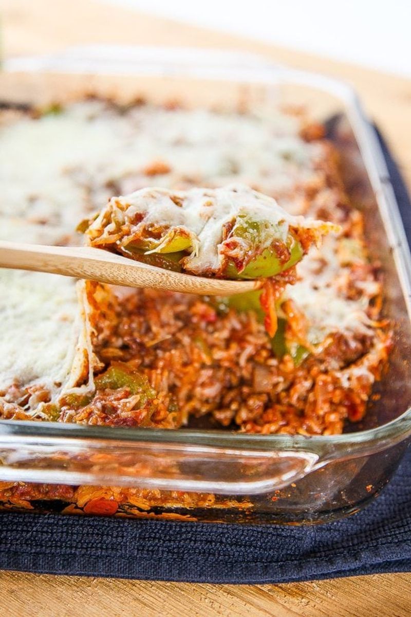 Stuffed Pepper Rice Casserole