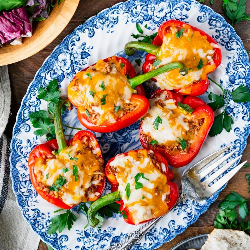 Corned Beef Stuffed Peppers
