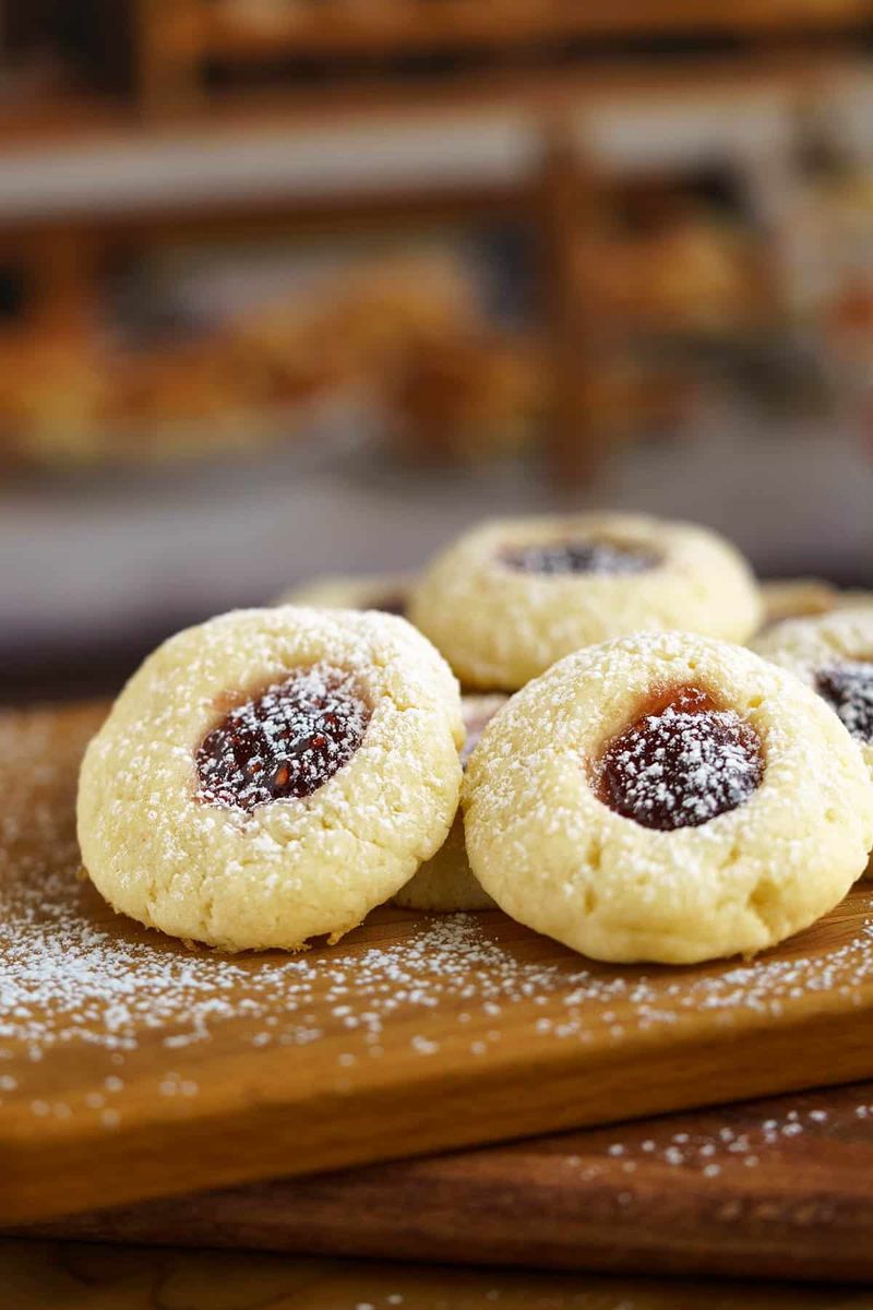 Raspberry Thumbprint Cookies