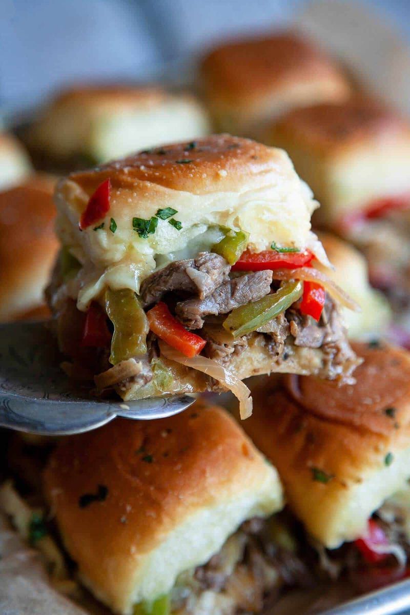Philly Cheesesteak Sliders
