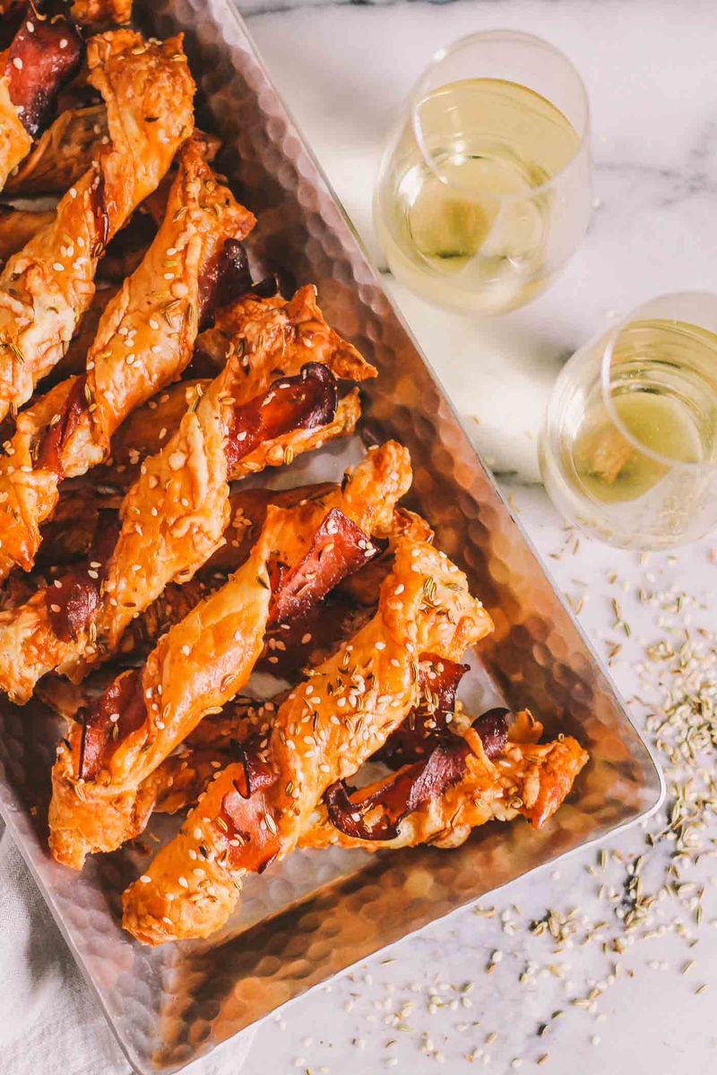 Ham and Swiss Puff Pastry Twists