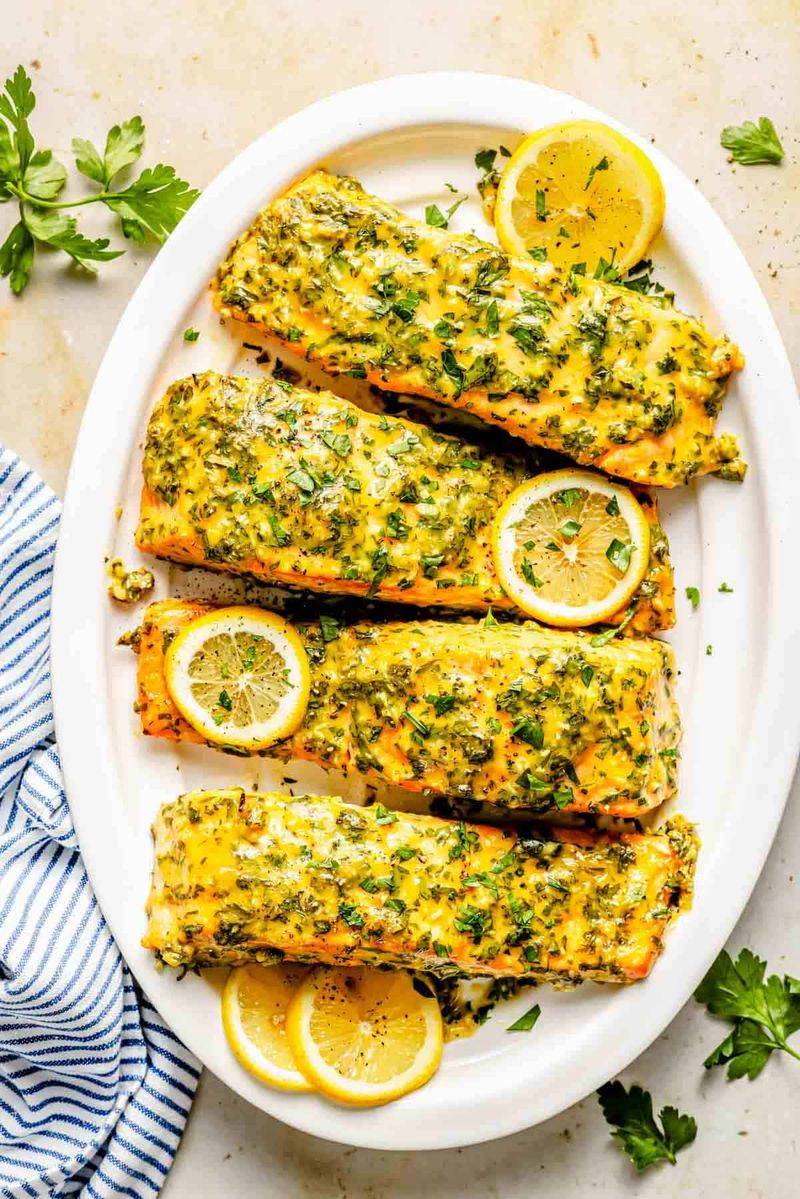 Salmon with Honey Dijon Glaze