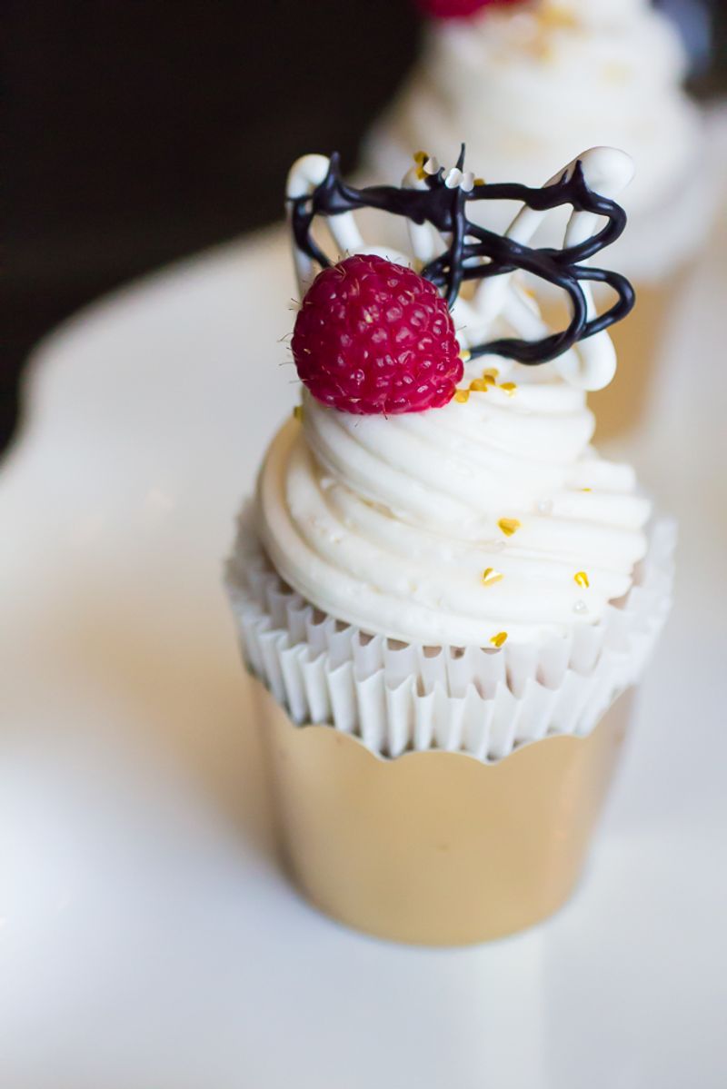 Champagne Raspberry Cupcakes