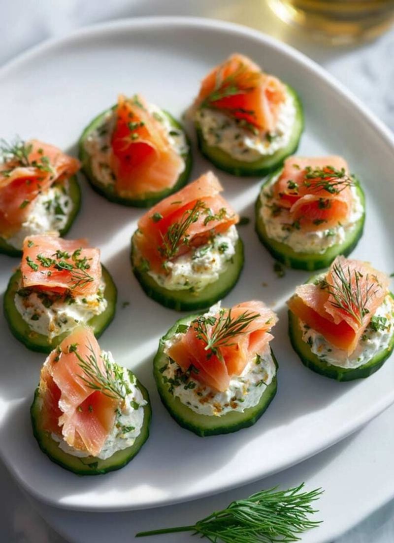 Smoked Salmon Cucumber Rounds