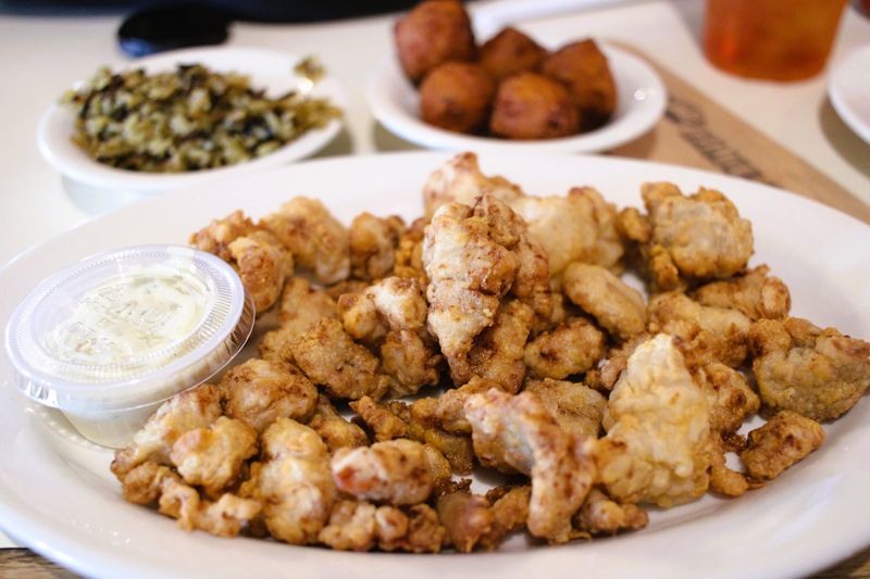 Fried alligator bites