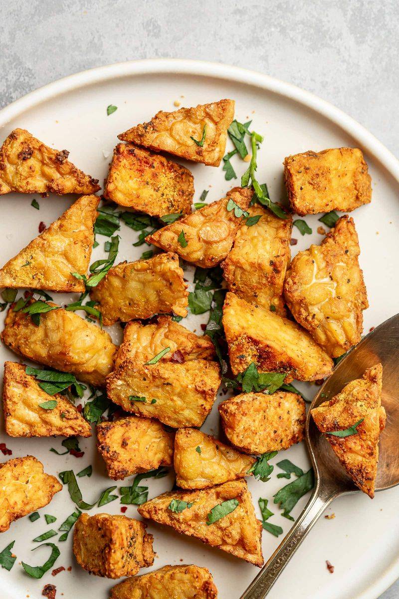 Crispy Air Fryer Tempeh Nuggets