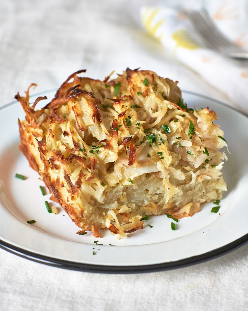 Potato Kugel, Crispy Edges